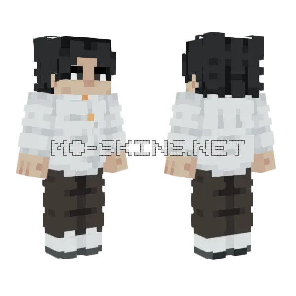 Yuta Anime Boy Minecraft skin, front and back