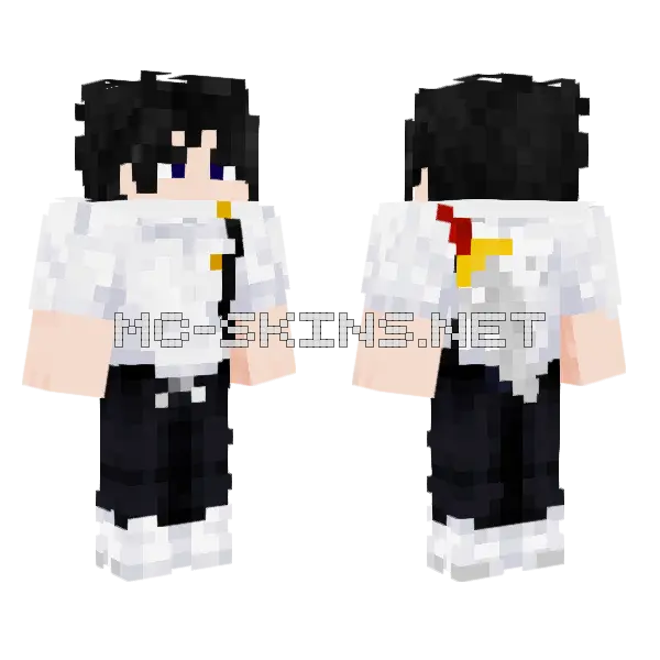Yuta Anime Boy Minecraft skin, front and back