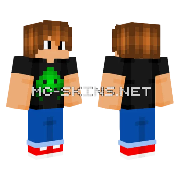 Zack Minecraft skin, front and back