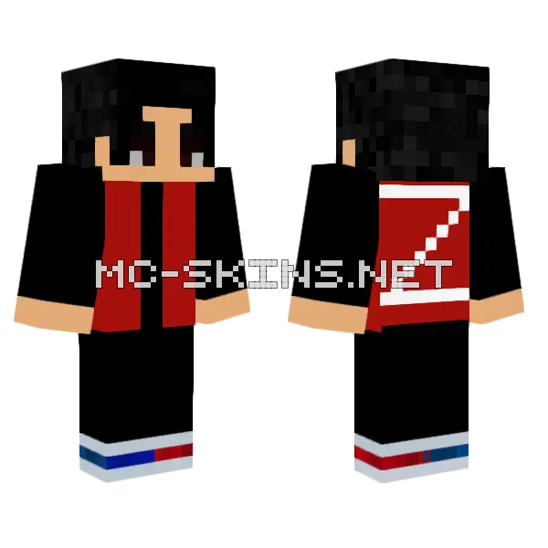 Zack 9135 Minecraft skin, front and back