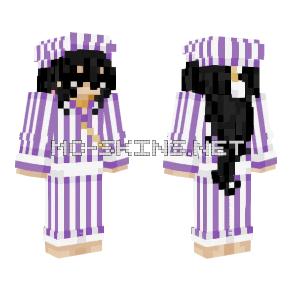 Zali With Pajamas Minecraft skin, front and back