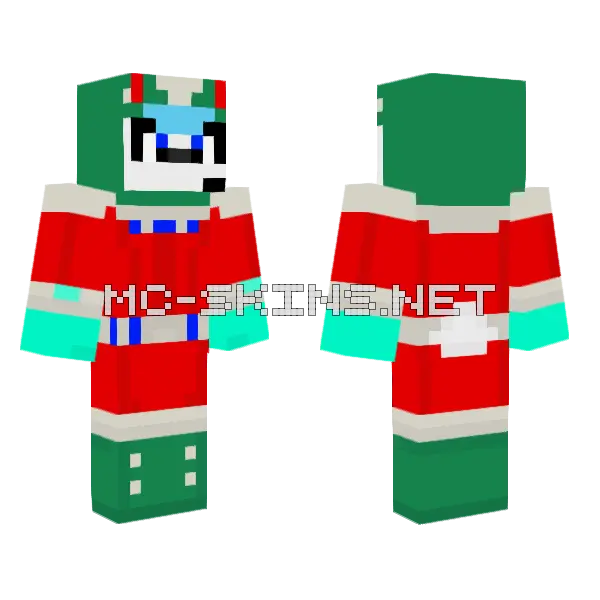 Zandy The Zone Cop Minecraft skin, front and back