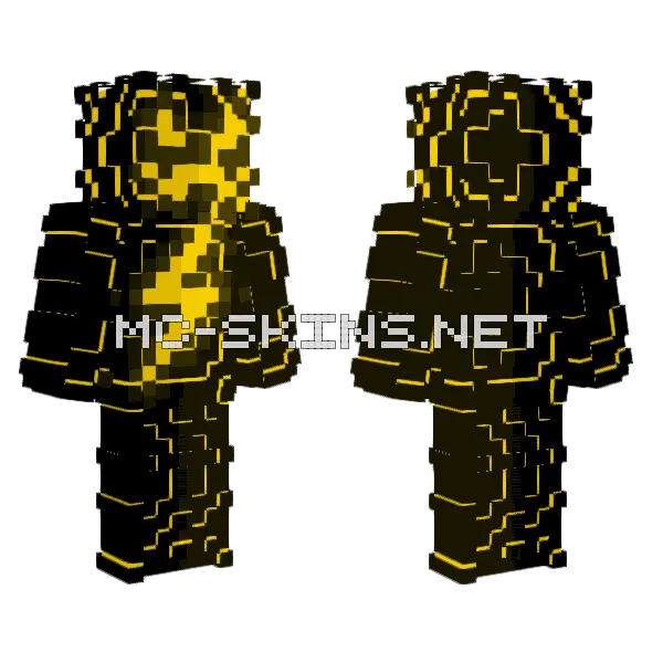 Zap Effect Skin Minecraft skin, front and back
