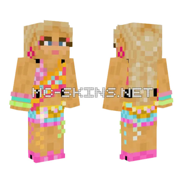Zara Larsson Midnightsun Tour Minecraft skin, front and back