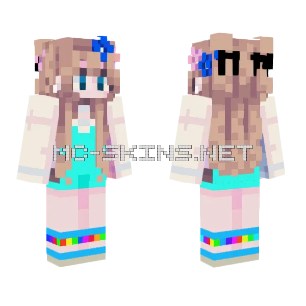 Zashi Minecraft skin, front and back