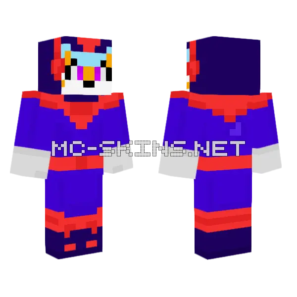 Zauna The Zone Cop Fanmade Minecraft skin, front and back