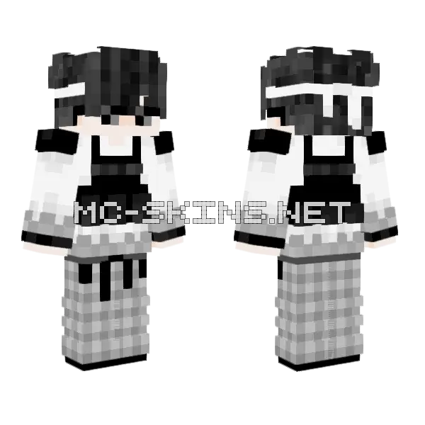 Zayde Minecraft skin, front and back