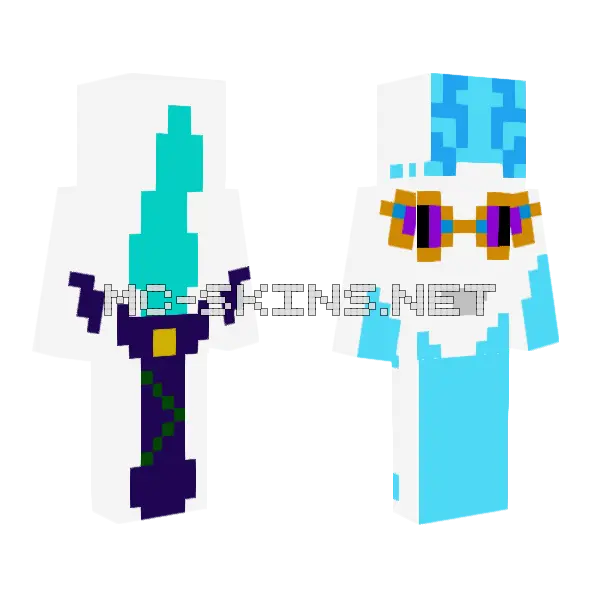 Zelda News Outfit Minecraft skin, front and back