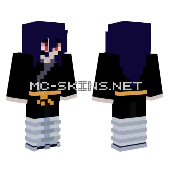 Zenki Shiro Minecraft skin, front and back