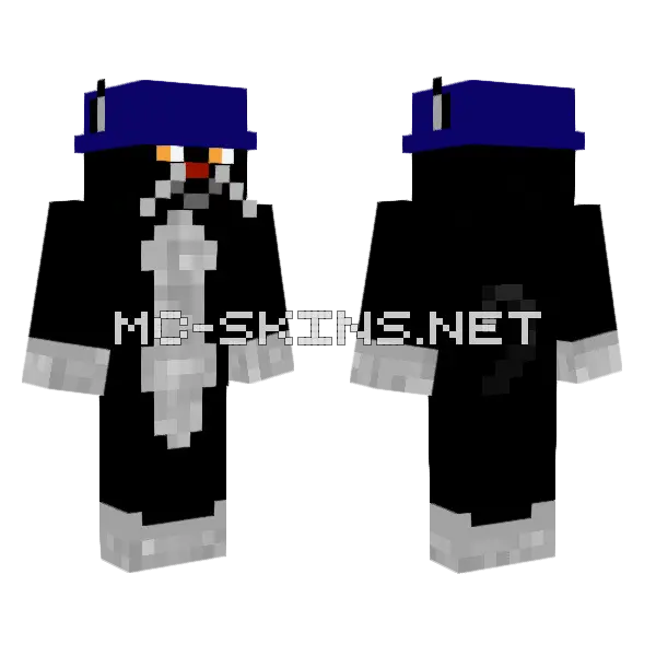 Zenra Minecraft skin, front and back
