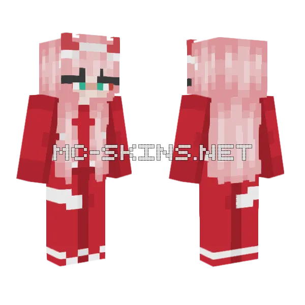Zero Two Skin Minecraft skin, front and back