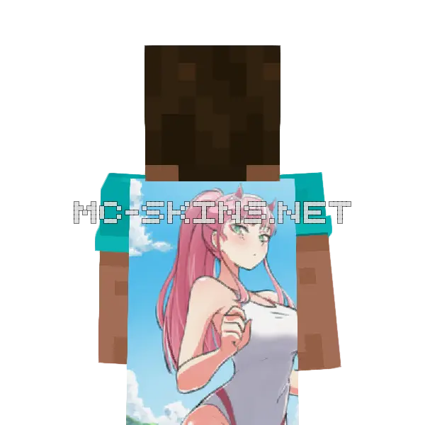 Zero Two Swimsuit cape, outside and lining