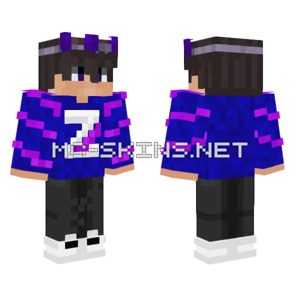 Zeromaxyt Blue Suit Minecraft skin, front and back
