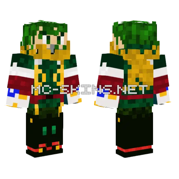 Zeta Suit Deku, front and back