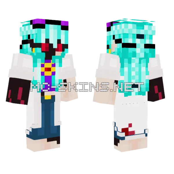 Ziftyducky Possessed Minecraft skin, front and back