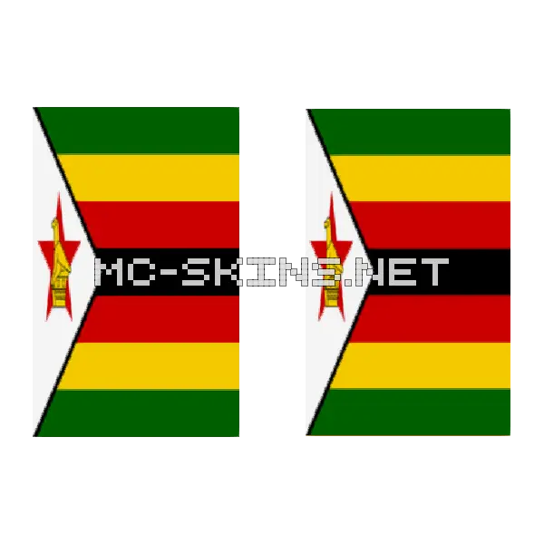 Zimbabwe Flag cape, outside and lining
