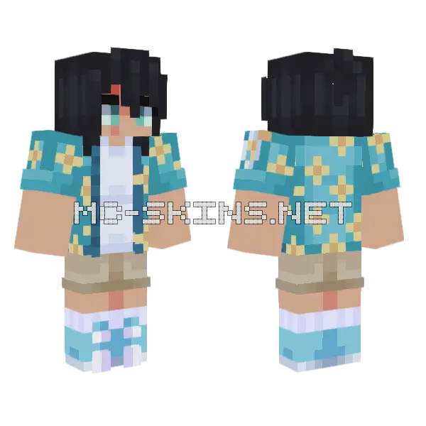 Zipher Girl Minecraft skin, front and back