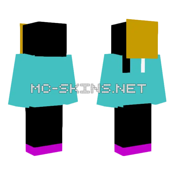 Zoe Minecraft skin, front and back