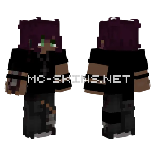 Zoid Humano Casi Muerto Minecraft skin, front and back