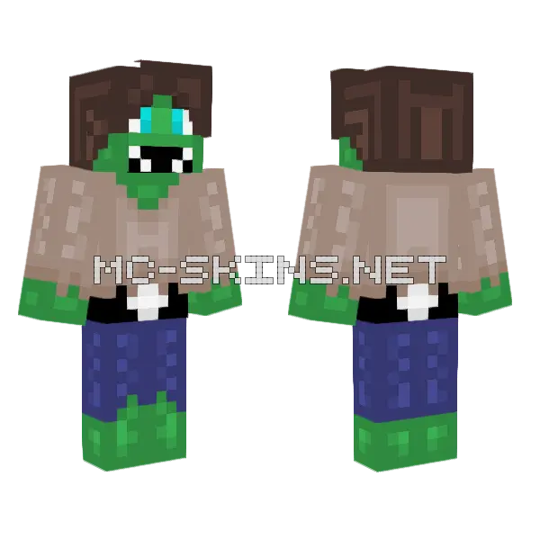 Zombie 9 Minecraft skin, front and back
