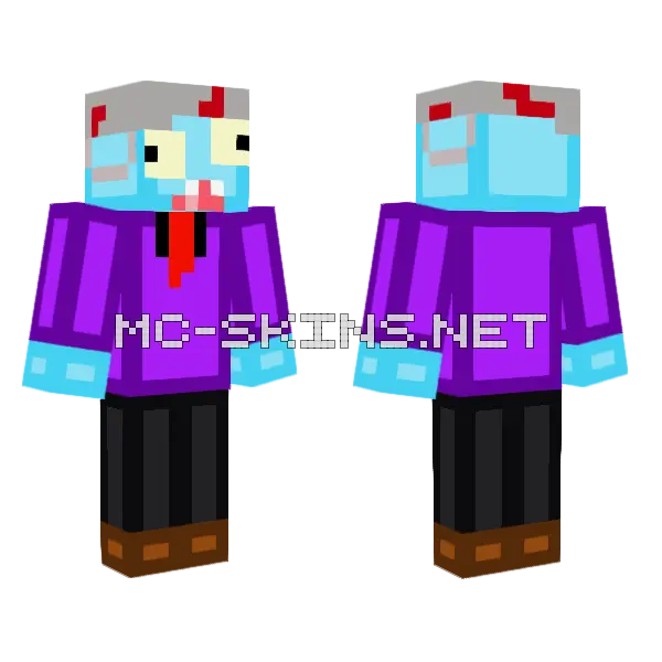Zombie Alt 1 Minecraft skin, front and back