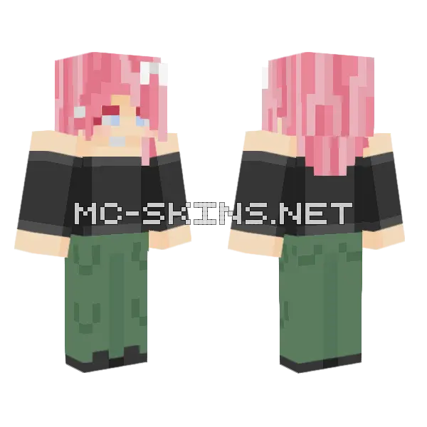 Zombie Apocalypse Girl Minecraft skin, front and back