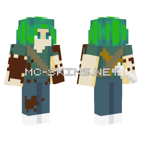 Zombie Blood Brother Minecraft skin, front and back