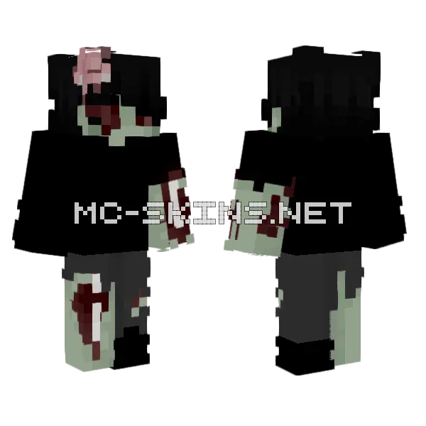 Zombie Boy Minecraft skin, front and back
