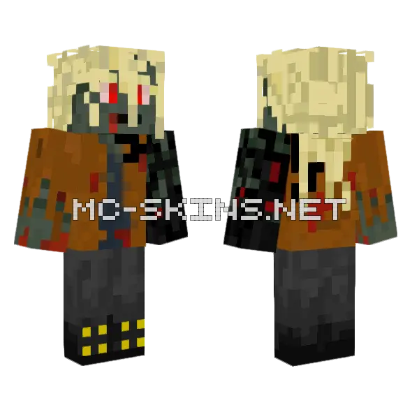 Zombie Girl Minecraft skin, front and back