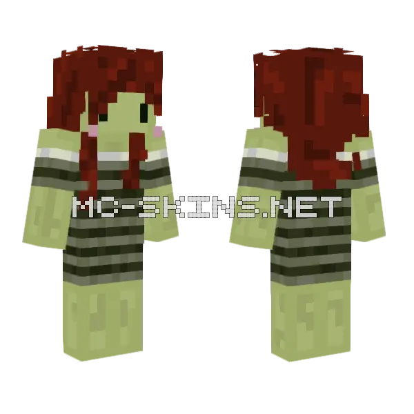 Zombie Me Minecraft skin, front and back