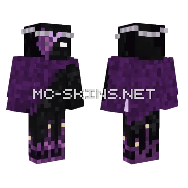 Zombie Purple Bloke Minecraft skin, front and back