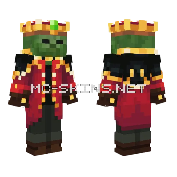 Zombie Rey Minecraft skin, front and back