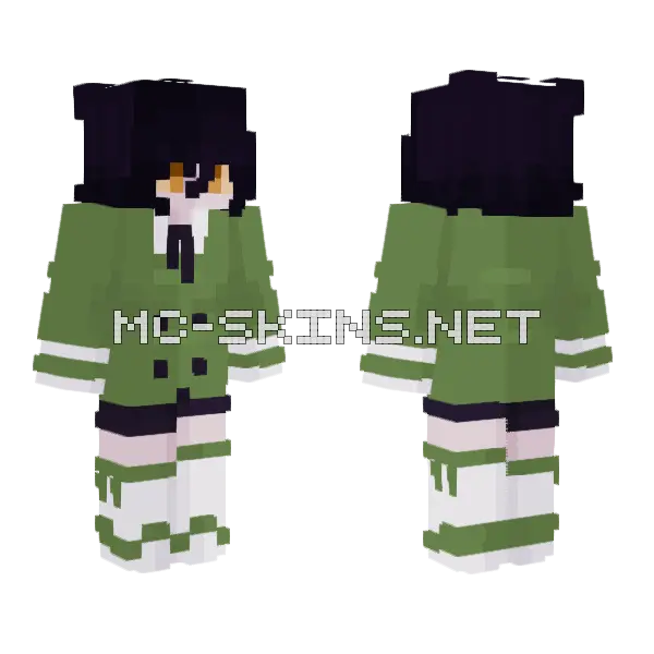 Zombie School Boy Minecraft skin, front and back