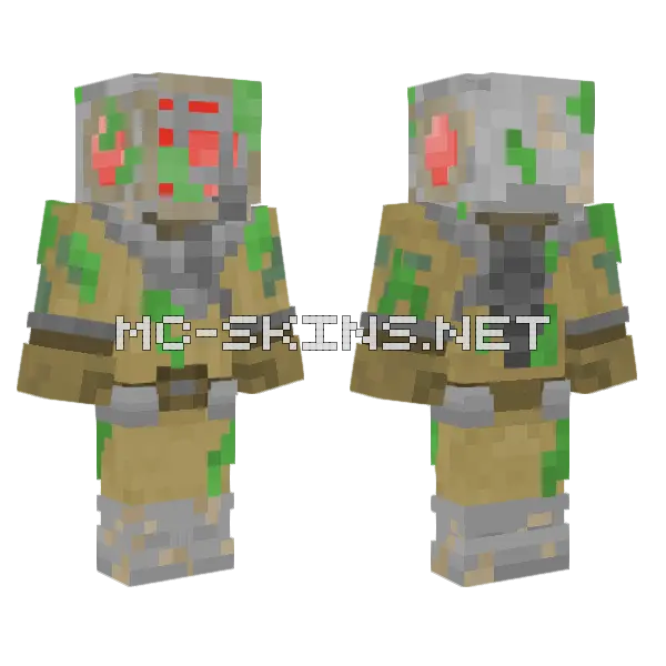 Zombie Scuba Diver Minecraft skin, front and back