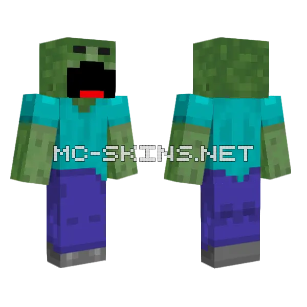Zombie Skin Minecraft skin, front and back
