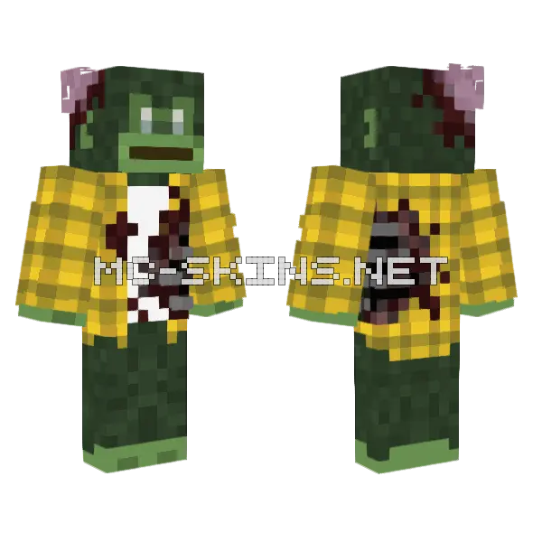 Zombie Skin Minecraft skin, front and back