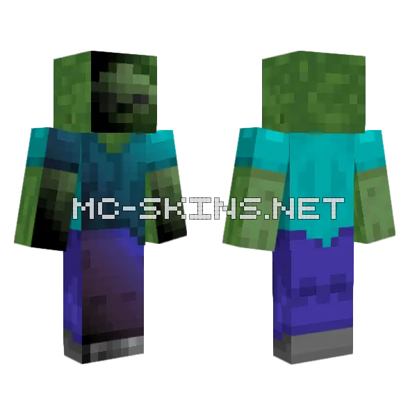 Zombies RCE Minecraft skin, front and back