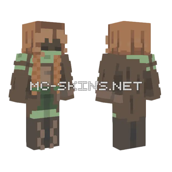 Zombies Tr5e Minecraft skin, front and back