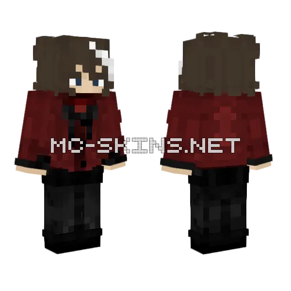 Zuriko Zavier Minecraft skin, front and back