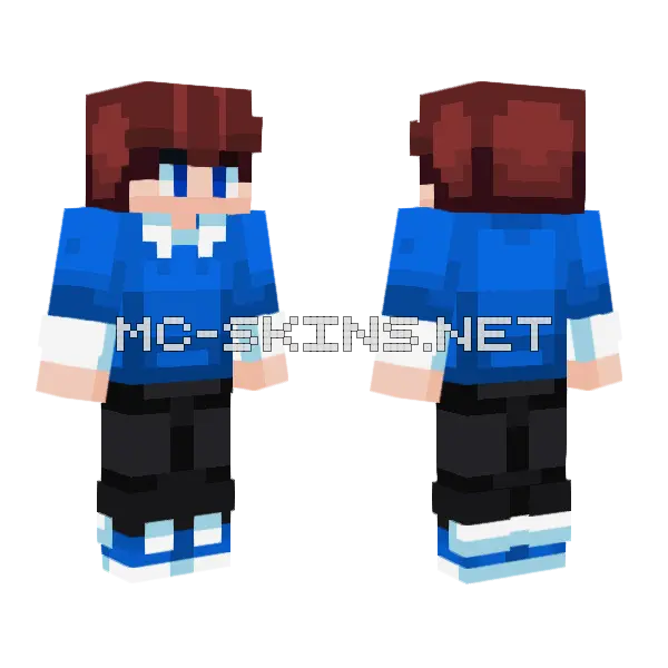 Zxrlon Blue Outfit Minecraft skin, front and back