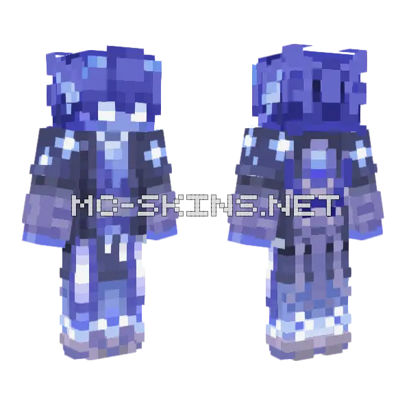 Zxrlon Blue Outfit Minecraft skin, front and back