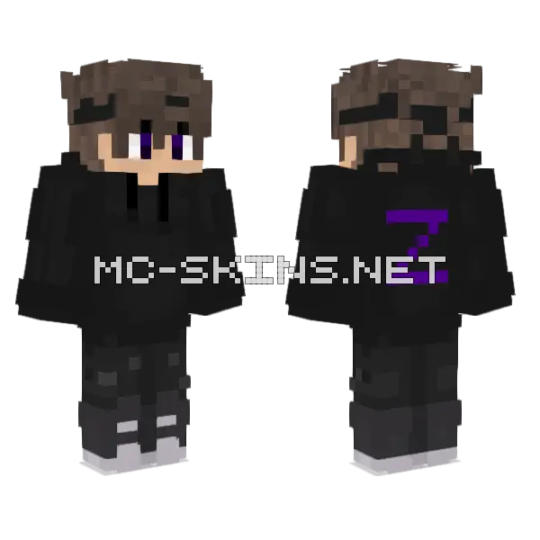 Zyntra Minecraft skin, front and back
