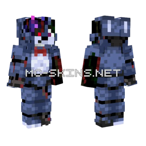 Zyro Bonnie Promised Life Red Minecraft skin, front and back