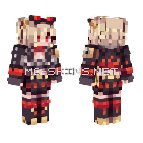 Zzz Burnice Minecraft skin, front and back